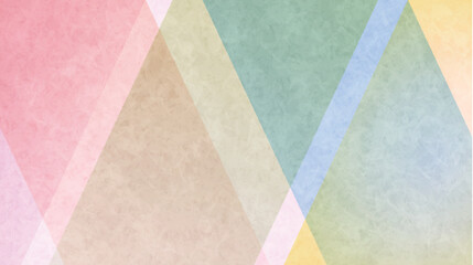 Fototapeta premium Geometric pastel abstract background with textured triangles