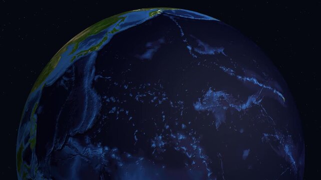 3D Earth Animation Zooming Into Bushehr Iran From Outer Space