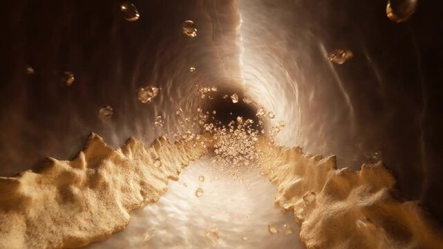 3D Animation of Cholesterol Plaque Buildup in Human Artery Representing Atherosclerosis