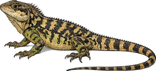 Fototapeta premium Enyalius catenatus illustration art