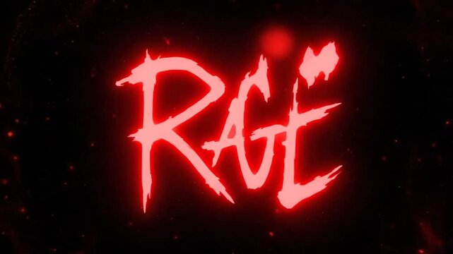 Animated rage text effect