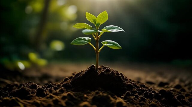 High Resolution 8K Macro of Seed Germination to Mature Tree through the Years