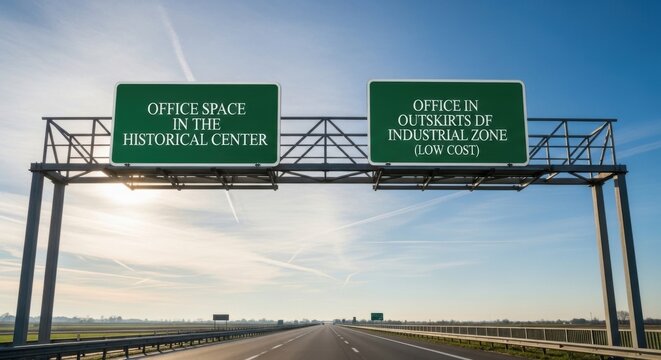 Office Space Decision On Highway Signage Future Business Location