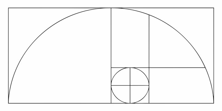 Golden ratio illustration a geometric depiction of proportional harmony