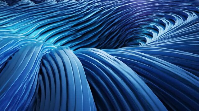 Abstract Blue Waves: Modern Artistic Background