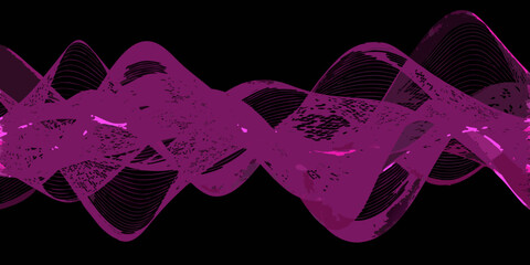 Abstract pink waveform against a stark black background visually striking © RanjanKumar