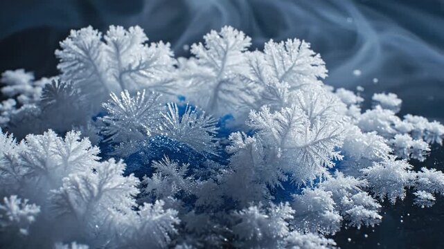 Intricate Ice Formations Crystallizing From Supercooled Gas in a Natural Frosty Environment