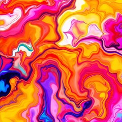 Obraz premium Vibrant abstract composition of swirling alcohol ink, creating translucent layers and luminous color effects, expressive, bold