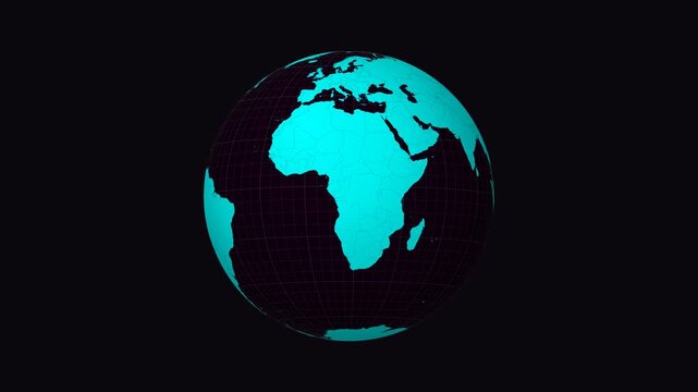Mato Grosso do Sul, Brazil on Globe. Animated zoom into the state. Mato Grosso do Sul, Brazil intro, logo, presentation animation. Boundary shape on globe with round text. Short video.