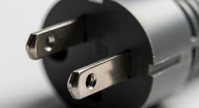 Close-up of a standard electrical plug.