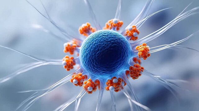 Cellular structure with molecules