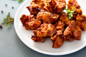 Fototapeta premium seasoned spicy chicken ,Seasoned Chicken with Garlic 