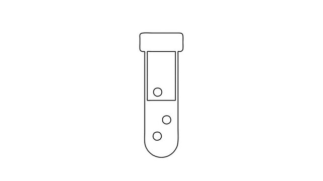 Whiteboard Animation of Science Test Tube with Bubbles