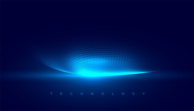 glowing web network digital dot particle blue wallpaper