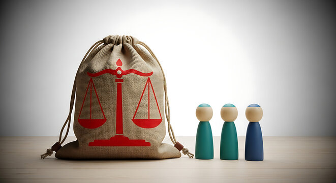 law, justice, and equality concept with wooden figures