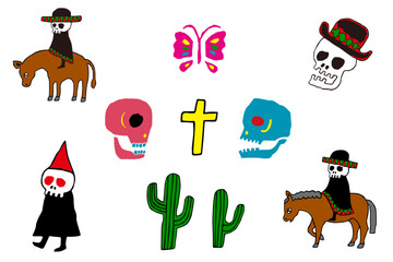 手描きのかわいいメキシコのイラスト素材集(ベクター) © PAVE VEGAS