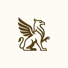 Obraz premium Ancient Griffin for Finance Business Logo