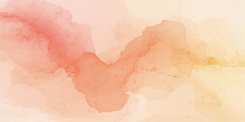 Fototapeta premium Abstract watercolor background with pink hearts on a vintage grunge paper texture featuring a rose red paint design and an aged art wallpaper pattern