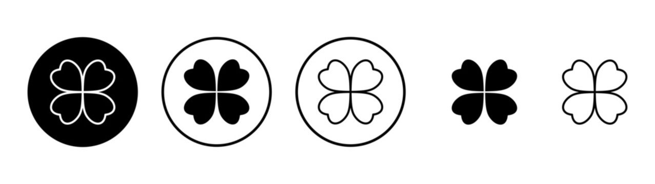 Clover icon vector. clover sign and symbol. four leaf clover icon.