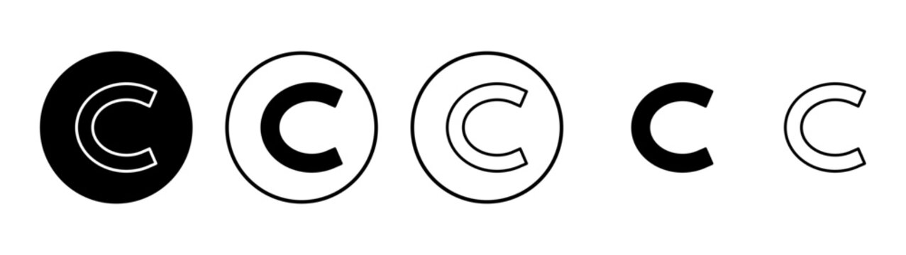 Copyright icon vector. copyright sign and symbol