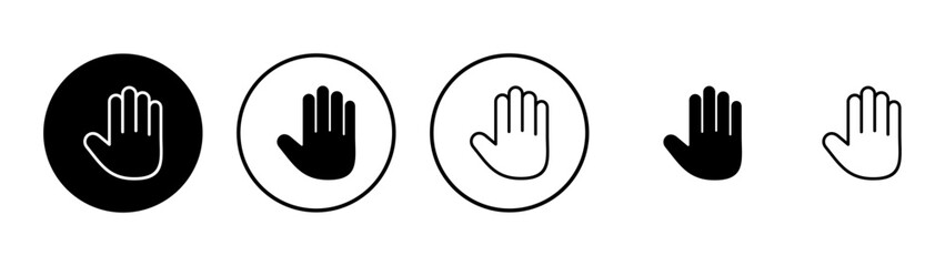 Obraz premium Hand icon vector. hand sign and symbol. palm