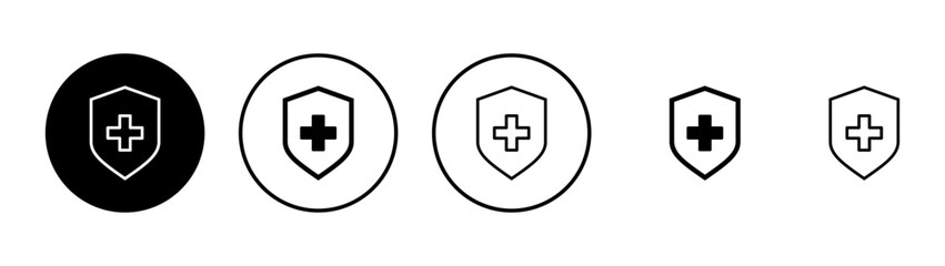Fototapeta premium Health insurance icon vector. Insurance health document sign and symbol