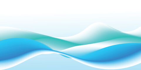Fototapeta premium Abstract Blue Turquoise Wave Background Modern Flowing Gradient Design