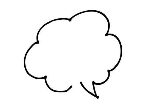 シンプルな手書きの吹き出し