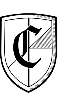 Shield with letter C logo symbol.