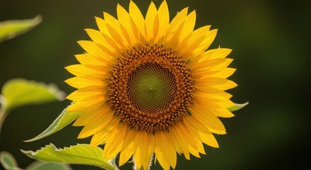 Obraz premium Vibrant Sunflower Bloom - A Close-Up of Summers Beauty.