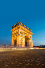Fototapeta premium Arc de Triomphe Panorama, Paris, France. Top Europe Destinatio