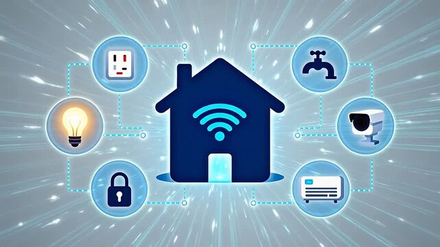 Smart home technology icons