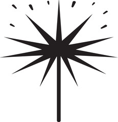 Obraz premium A black and white image of a starburst with rays