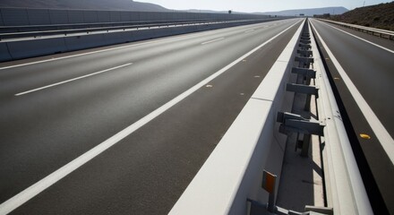 Obraz premium Vast Endless Highway Journey Through Scenic Open Countryside Travel