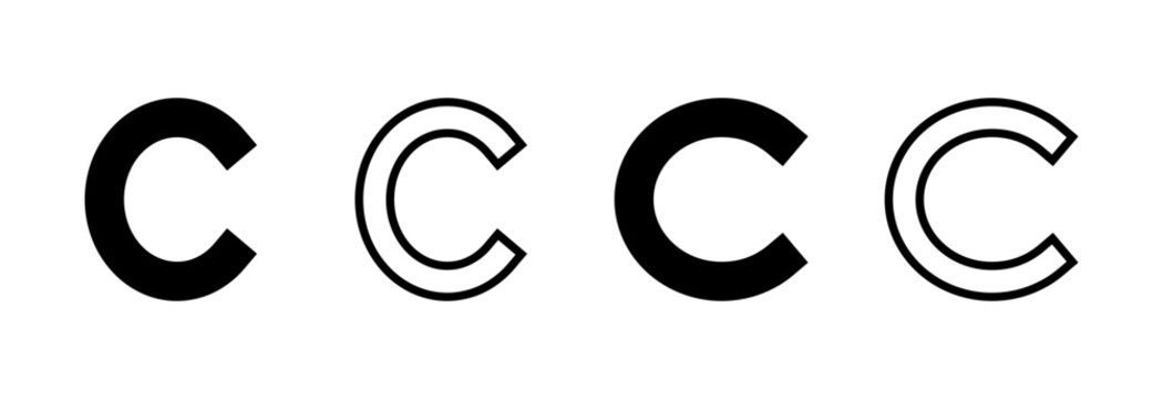 Copyright icon vector illustration. copyright sign and symbol