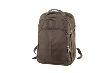 Naklejka premium The assembled backpack isolated in a white background.