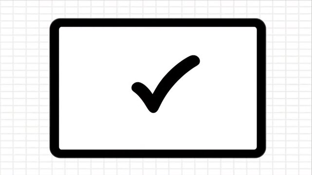 Tablet QR code scan on white grid for retail POS payment