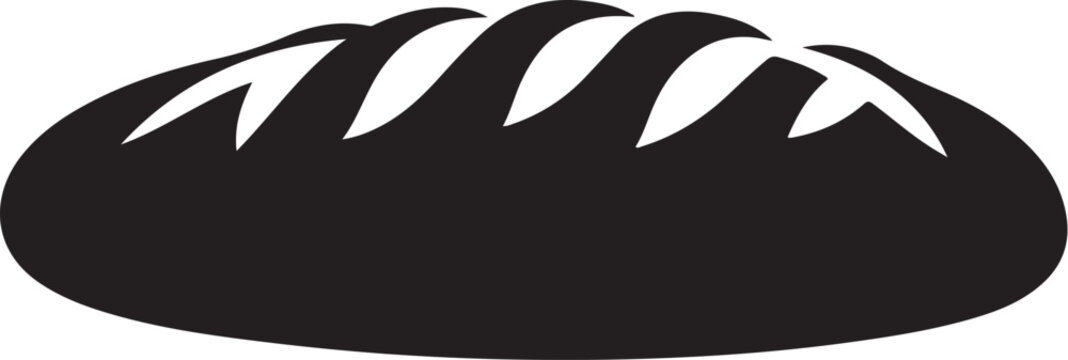 Black bread icon vector