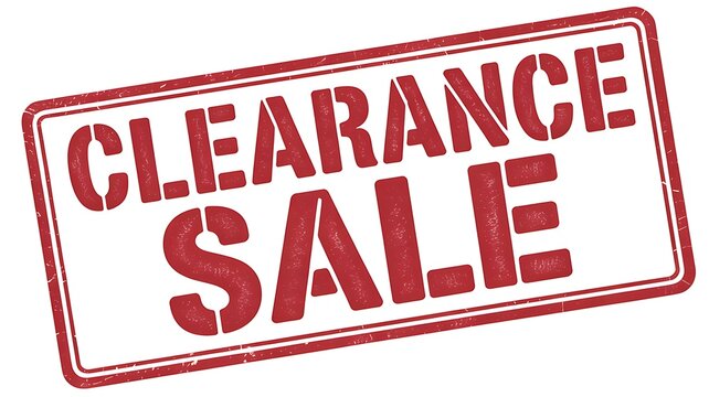 Red Clearance Sale stamp or sticker for advertising