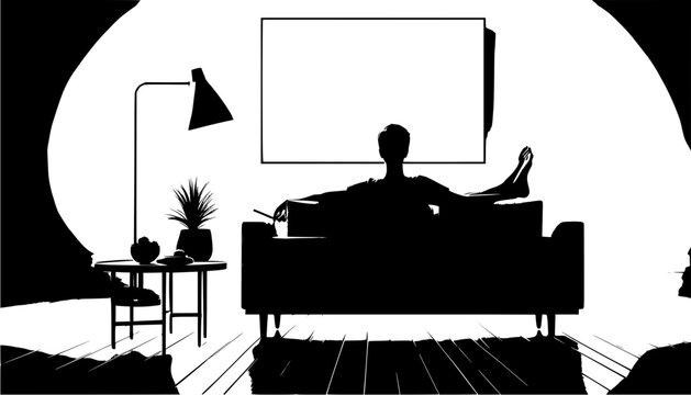 silhouette of a man in a boat