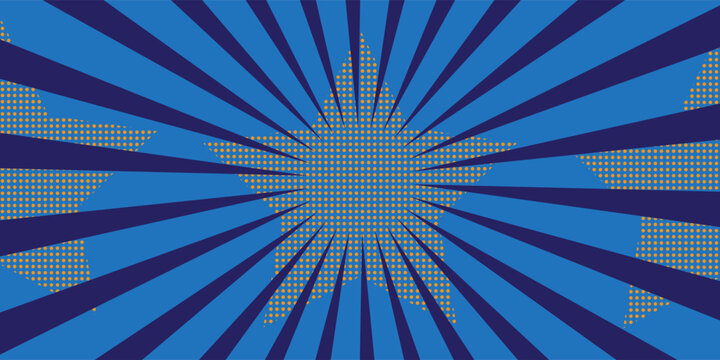 abstract blue speed lines in bright pop art style. Blue streaks radiating from center, creating exciting superhero action look.