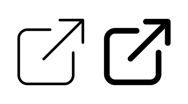 External link icon set for web and mobile app. link sign and symbol. hyperlink symbol