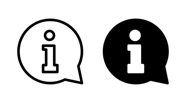 Information sign icon set vector. about us sign and symbol. question mark icon