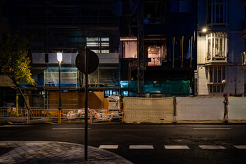 Valladolid ciudada europea de España centrla en invierno al anochecer 