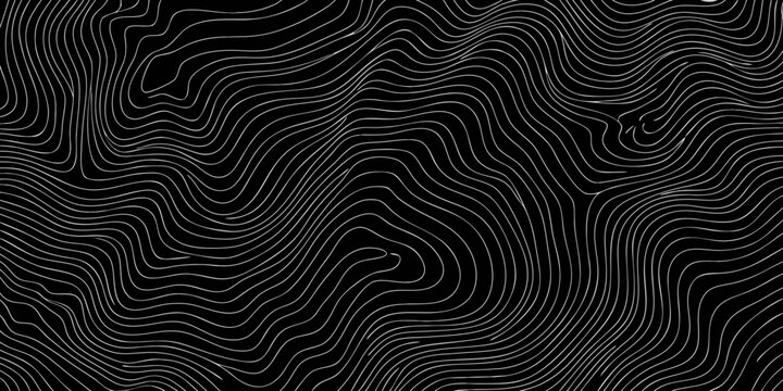 Abstract black background featuring flowing interconnected white lines