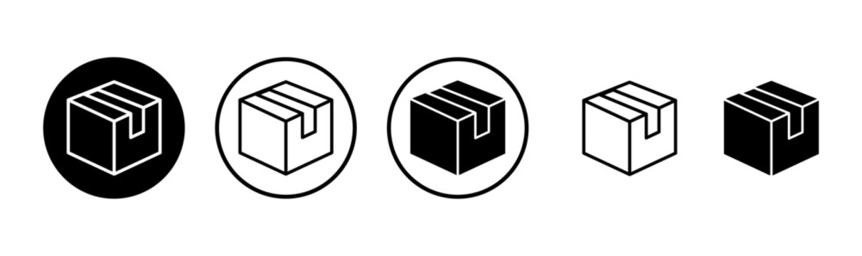 Box icon logo design. box sign and symbol, parcel, package