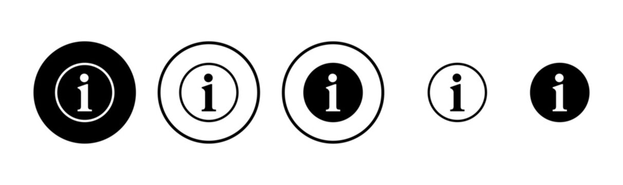 Information sign icon logo design. about us sign and symbol. question mark icon