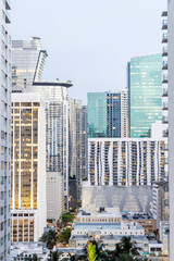 Fototapeta premium Dense modern skyscrapers in Miami