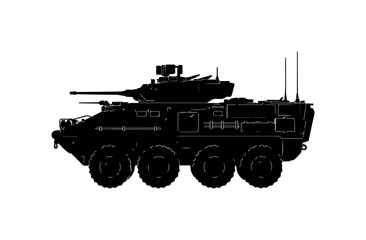 Fototapeta premium Military Armored Wheeled Vehicle Illustration