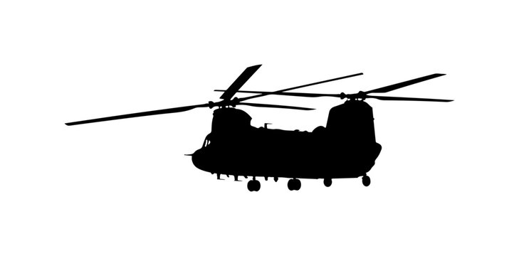 CH-47 Chinook Helicopter Vector Illustration